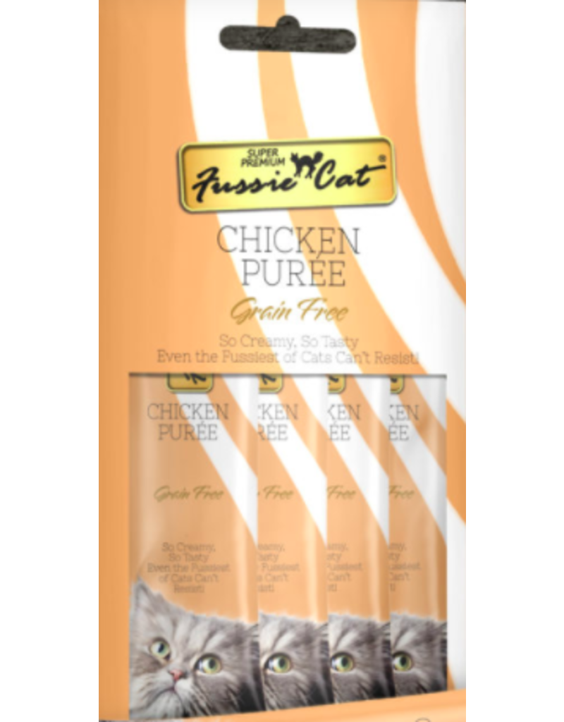 Fussie Cat Chicken Puree 4pk