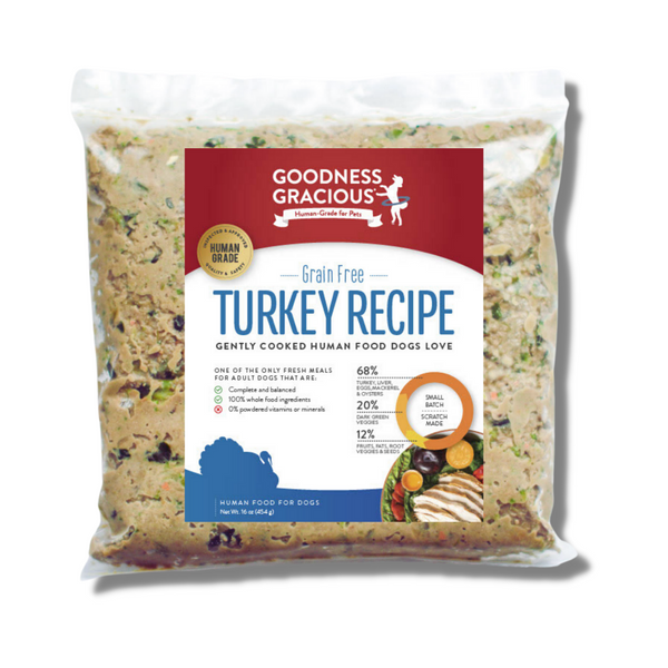 Goodness Gracious Gently Cooked Dog Food 1lb Turkey Benson s Pet