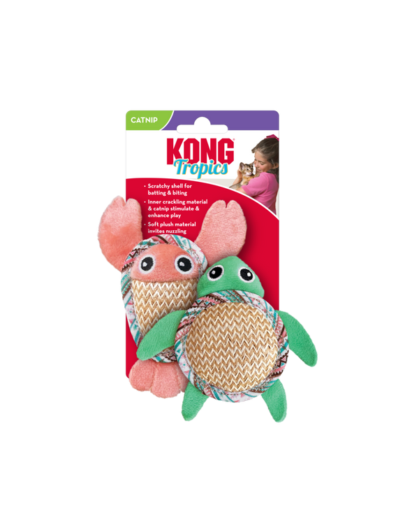 Kong Tropical Pals 2 Pk Cat Toy Multi
