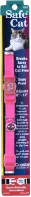 Safe Cat Adjustable Snag-Proof Nylon Breakaway Cat Collar  Neon Pink