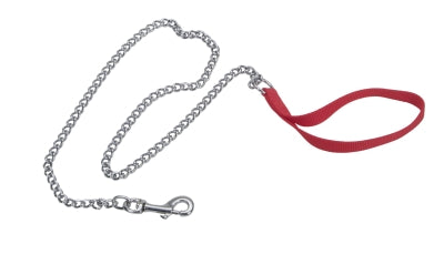 Coastal Pet Products Titan 05506 RED06 4 mm Nylon Chain Dog Leash with Handle, X-Heavy, 6 feet, Red