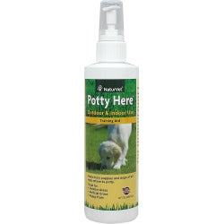NaturVet – Potty Here Training Aid Spray – Attractive Scent Helps Train Puppies & Dogs Where to Potty – Formulated for Indoor & Outdoor Use – 8oz