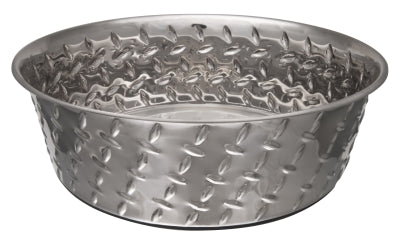 Ruff-N-Tuff 5 Quart Diamond Plate Bowl with Non Skid Bottom