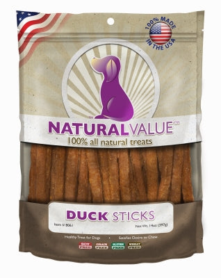 Natural Value Soft Chew Healthy Dog Treats  Duck Sticks  14 Oz.