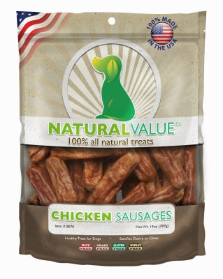 Natural Value 100% All Natural Treats Chicken Sausage Recipe  14.0 OZ