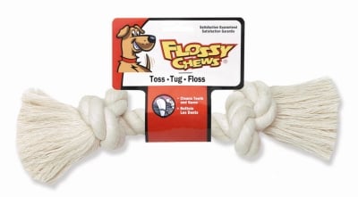 Flossy Chews Rope Bone - White