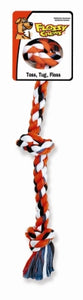 Mammoth Flossy Chews Cottonblend Color 3-Knot Rope Tug Multi-Colored