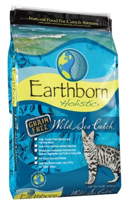 Earthborn Holistic Grain-Free Wild Sea Catch Salmon & Herring Natural Dry Cat Food, 14 lb