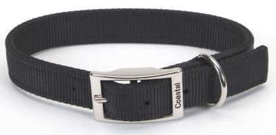 Coastal Pet Double Nylon Collar - Black 24 Long x 1 Wide