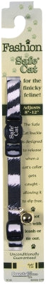 Safe Cat Breakway Collar Zebra-Print 3/8  8-12  Collar