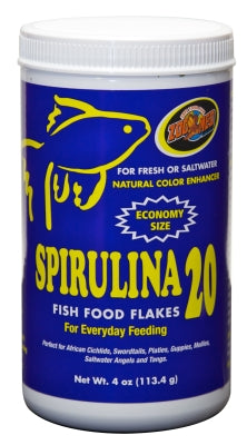 Zoo Med Spirulina 20 Flake Fish Food 4 oz