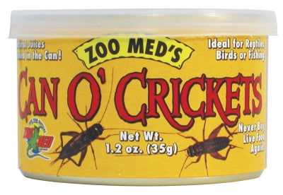 Zoo Med Laboratories Can O? Crickets for Most Lizards  Turtles  Fish  Birds & Small Animals Food 1.2 Oz