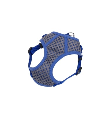 Coastal Pet Products Comfort Soft Sport Wrap 06384 GYU3XS 3/8 Inch Nylon Adjustable Dog Harness, 3XS, 11 - 13 Inch Girth, Grey with Blue