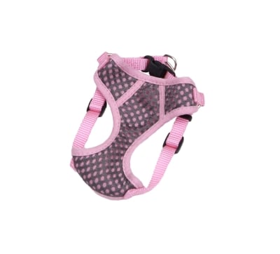 Coastal Pet Products Comfort Soft Sport Wrap 06384 GYP3XS 3/8 Inch Nylon Adjustable Dog Harness, 3XS, 11 - 13 Inch Girth, Grey with Pink