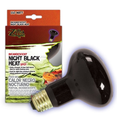 Zilla 09931 Night Black Heat Incandescent Spot Bulb, 150-Watt Multi-Colored