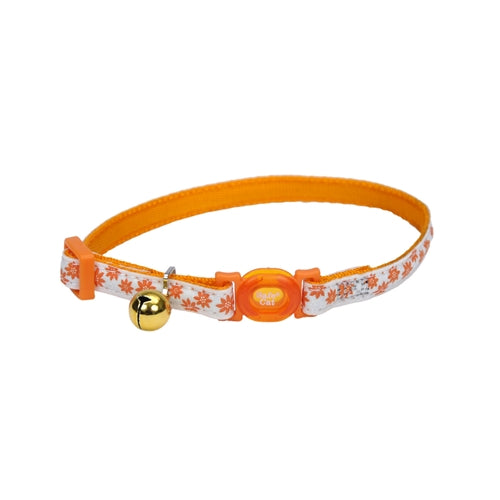 Safe Cat Glow-in-the-Dark Cat Collar Orange Flower