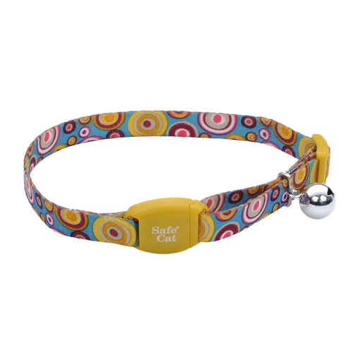 Coastal Safe Cat Adjustable Breakaway Pet Collars Golden Kaleidoscope