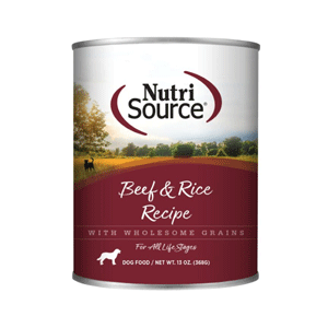 NutriSource Beef & Rice Canned Dog Food  13oz