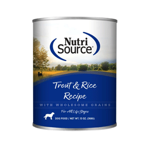NutriSource Trout & Rice Canned Dog Food  13oz