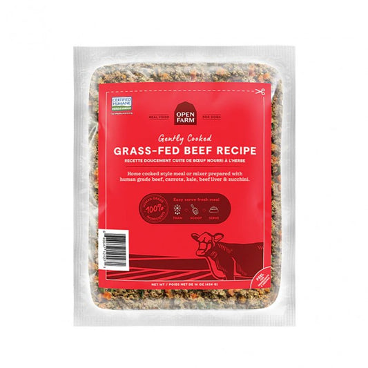 Open Farm Frozen Gently Cooked Grass Fed Beef Recipe 6lb