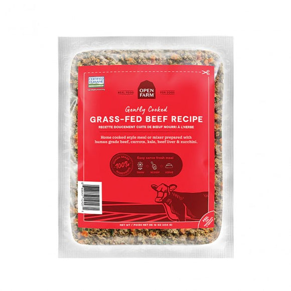 Open Farm Frozen Gently Cooked Grass Fed Beef Recipe 6lb