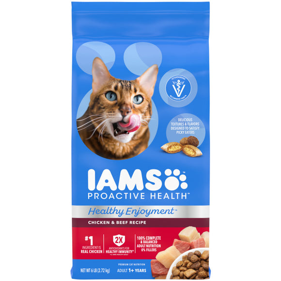 IAMS ProActive Health Healthy Enjoyment Dry Cat Food - Chicken & Beef 6lb