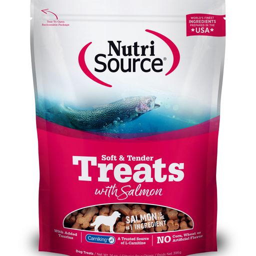 NutriSource Soft & Tender Salmon Treats Dry Dog Treat  14 oz