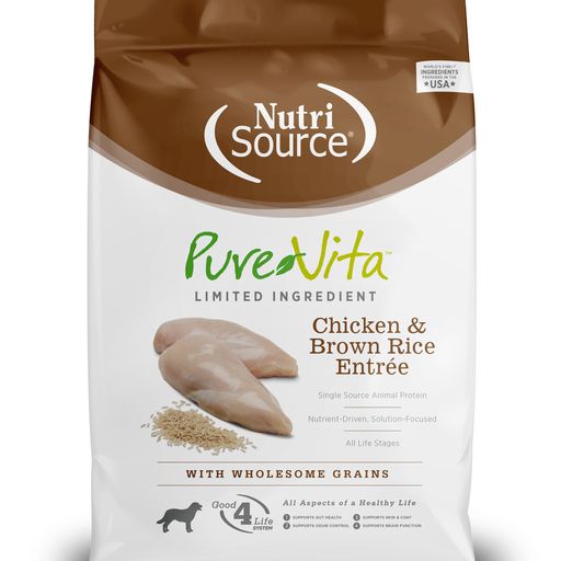 PureVita Chicken & Brown Rice Dry Dog Food 15 lb