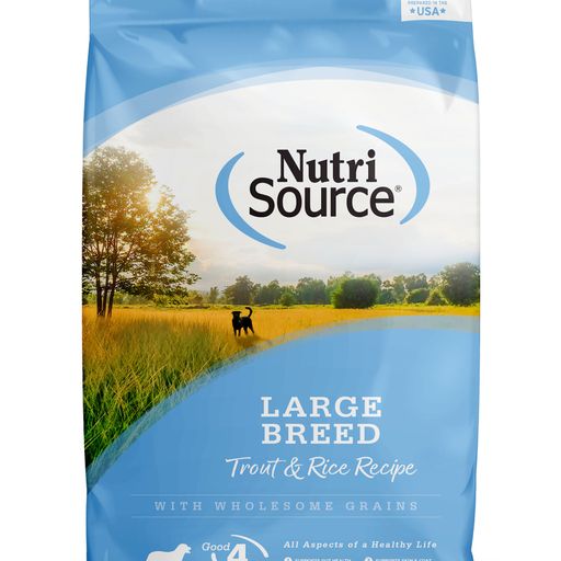 NutriSource Large Breed Trout & Rice Recipe Dry Dog Food 26lb