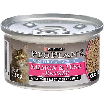 Pro Plan Focus Entrees Adult 11+ Canned Cat Food (3 oz.; Salmon & Tuna; Case of 24)