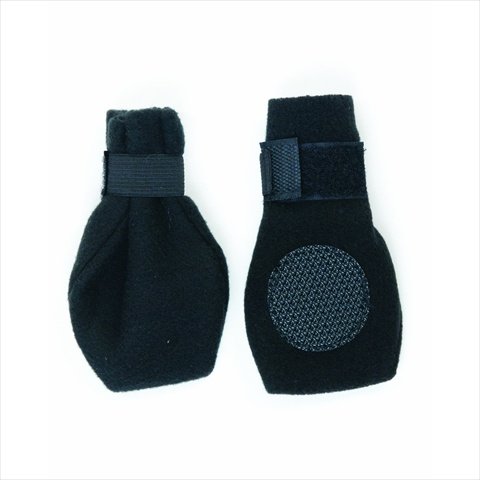 Ethical Fashion Pet Arctic Boots Black Large | Polyester Fleece | For Dogs