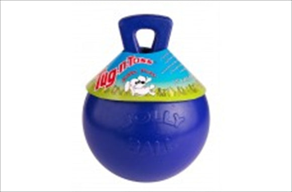 Jolly Pets-Tug-n-toss Dog Toy Ball  Blue  6-inch