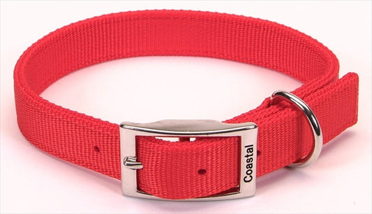 Coastal Pet Double Nylon Collar - Red 22 Long x 1 Wide