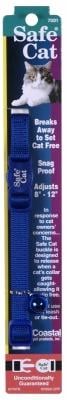Coastal Pet Products Safe Cat 07001 3/8 Inch Nylon Adjustable Snag-Proof Breakaway Collar, 12 Inch, Blue