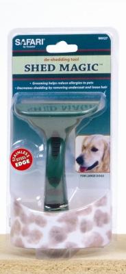 Safari Shed Magic De-Shedding Tool for Dogs with Medium to Long Hair  Large