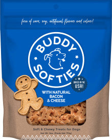 Cloud Star Buddy Biscuits Softies Soft & Chewy Dog Treats, Bacon & Cheese, 6 oz. Pouch