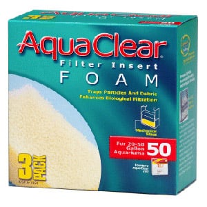 AquaClear 50 Filter Insert Foam  3pk
