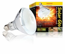 Exo Terra Solar-Glo High Intensity Self-Ballasted Uv/Heat Mercury Vapor Lamp, 160-Watt