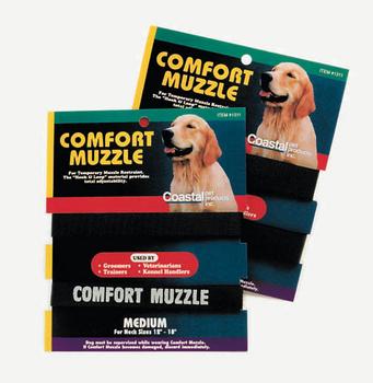 COASTAL PET PRODUCTS  Black Hook and Loop Comfort Muzzle