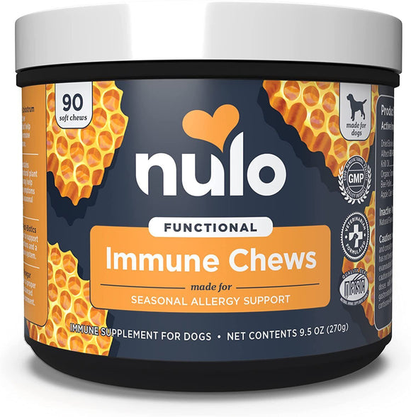 Nulo Immune + Seasonal Allergy Support Soft Chew Supplements for Dogs (90 Count) (B09JV8DQLL)