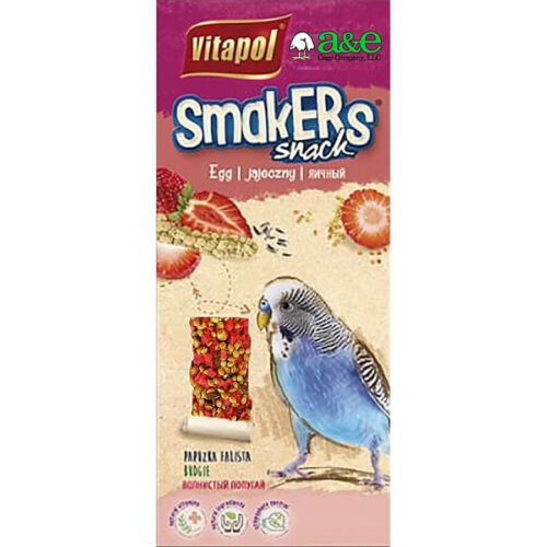 A&E Cage Vitapol Smackers Treat Sticks for Parakeet in Strawberry Flavor