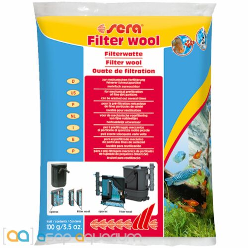 Sera Filter Wool 3x100 Grams For Mechanical Prefiltration Of Fine Dirt Particles