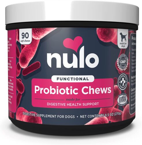 Nulo Probiotic Digestive Health Support Soft Chew Supplement for Dogs - Probiotic - 90 Count (B09JV9CTFJ)