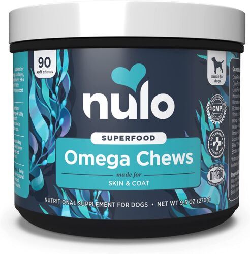 Nulo Omega Skin & Coat Superfood Soft Chew Supplements for Dogs (90 Count) (B09JV8SD3W)