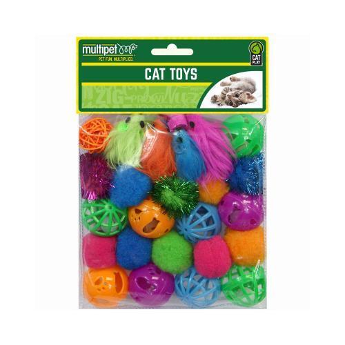 Multipet Ball and Mice Value Pack Cat Toy 24pc