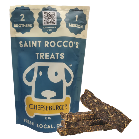 Saint Rocco’s Cheeseburger Recipe Jerky Dog Treats 3oz