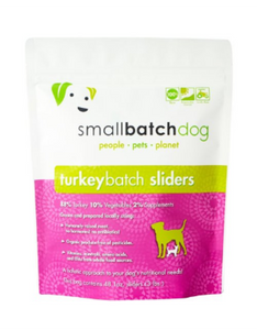 Small Batch Frozen Dog Food 1oz Sliders Turkey 3lb