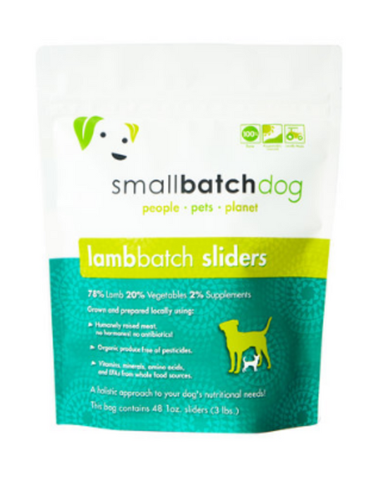 Small Batch Frozen Dog Food 1oz Sliders Lamb 3lb