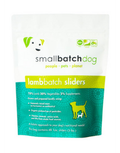 Small Batch Frozen Dog Food 1oz Sliders Lamb 3lb
