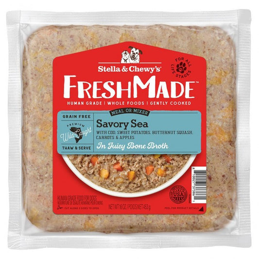 Stella & Chewy's Freshmade Savory Sea Gently Cooked Dog Food 16 oz